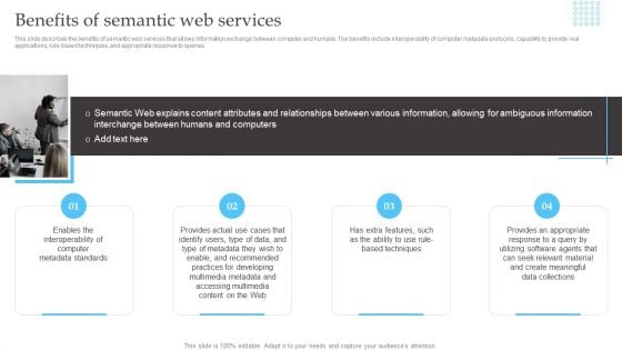 Semantic Web Fundamentals Benefits Of Semantic Web Services Inspiration PDF