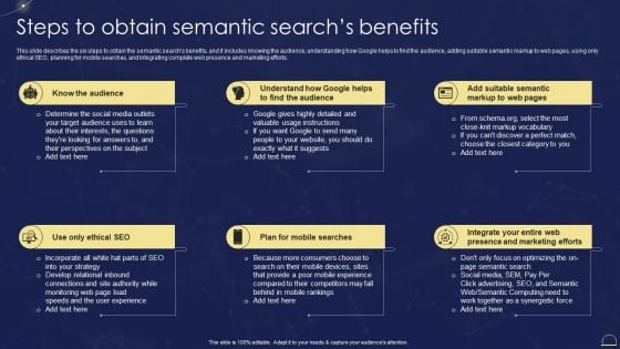 Semantic Web Technologies Steps To Obtain Semantic Searchs Benefits Guidelines PDF