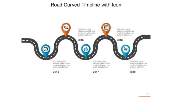 Semicircle Timeline Curved Five Milestones Ppt PowerPoint Presentation Complete Deck