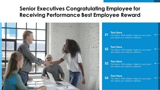 Senior Executives Congratulating Employee For Receiving Performance Best Employee Reward Ppt PowerPoint Presentation File Introduction PDF