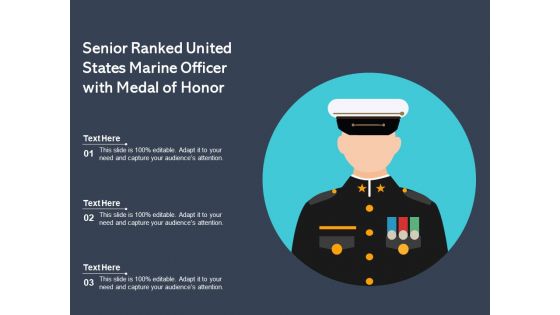 Senior Ranked United States Marine Officer With Medal Of Honor Ppt PowerPoint Presentation Infographic Template Graphic Images PDF