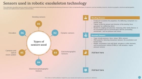Sensors Used In Robotic Exoskeleton Technology Background PDF