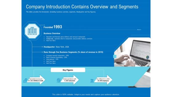 Series B Funding For Startup Capitalization Company Introduction Contains Overview And Segments Formats PDF