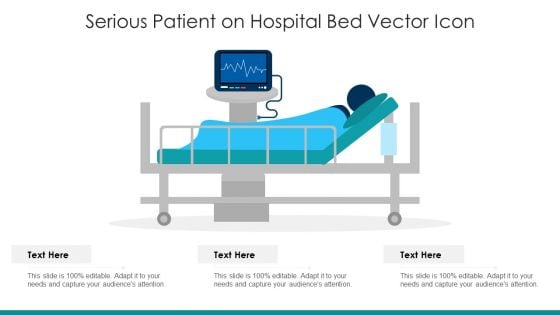 Serious Patient On Hospital Bed Vector Icon Ppt PowerPoint Presentation Gallery Diagrams PDF