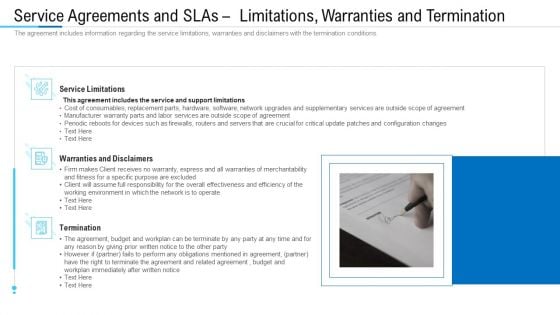 Service Agreements And SLAS Limitations Warranties And Termination Ppt File Graphics Example PDF