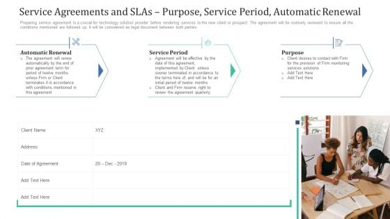 Service Agreements And Slas Purpose Service Period Automatic Renewal Structure PDF