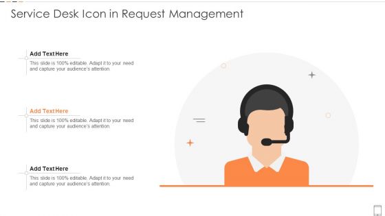 Service Desk Icon In Request Management Sample PDF