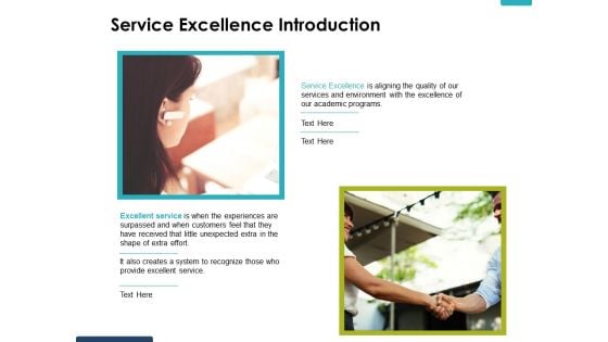 Service Excellence Introduction Ppt PowerPoint Presentation Outline Graphics Example