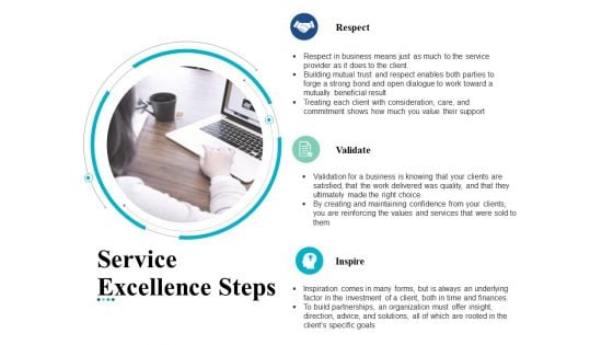 Service Excellence Steps Business Ppt Powerpoint Presentation Icon