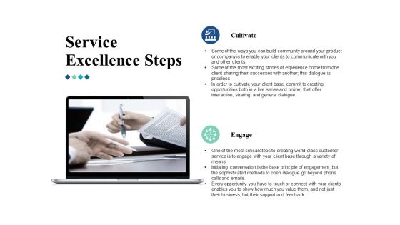 Service Excellence Steps Management Ppt Powerpoint Presentation File Display