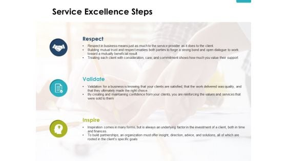 Service Excellence Steps Slide Respect Ppt PowerPoint Presentation Ideas Inspiration