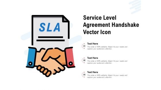 Service Level Agreement Handshake Vector Icon Ppt PowerPoint Presentation File Examples