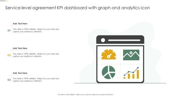 Service Level Agreement KPI Dashboard With Graph And Analytics Icon Inspiration PDF