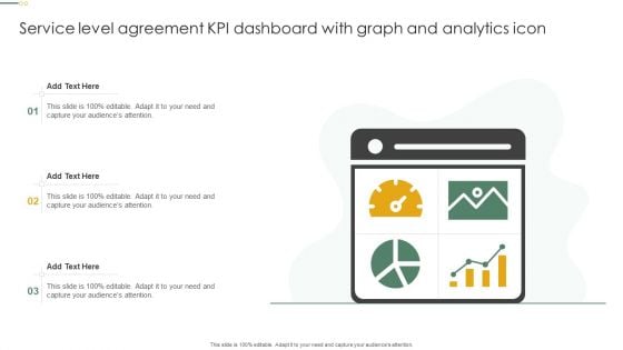 Service Level Agreement KPI Dashboard With Graph And Analytics Icon Inspiration PDF