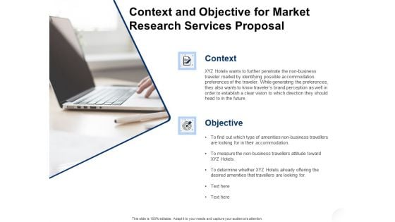 Service Market Research Context And Objective For Market Research Services Proposal Microsoft PDF