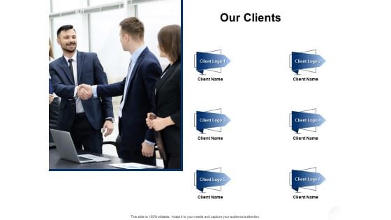 Service Market Research Our Clients Ppt Layouts Show PDF