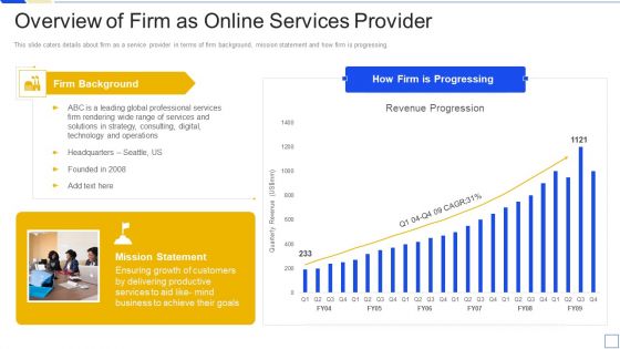 Service Marketing Fundraising Overview Of Firm As Online Services Provider Download PDF