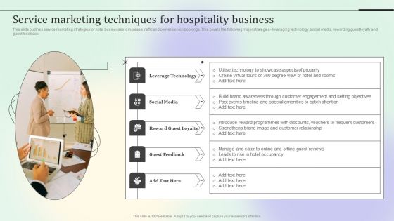 Service Marketing Techniques For Hospitality Business Demonstration PDF