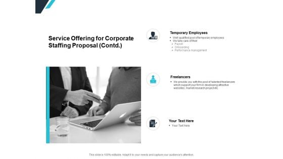 Service Offering For Corporate Staffing Proposal Contd Ppt PowerPoint Presentation Visual Aids Background Images