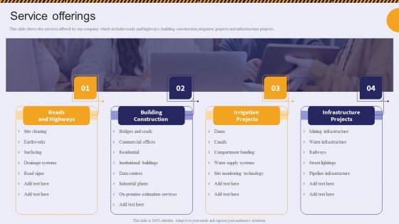 Service Offerings Residential And Commercial Building Construction Company Profile Sample PDF