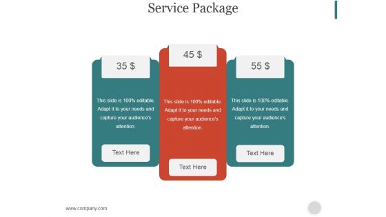 Service Package Slide Ppt PowerPoint Presentation Slide