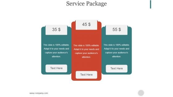 Service Package Slide Ppt PowerPoint Presentation Slide