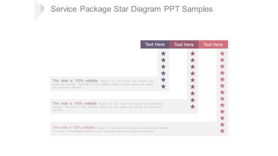 Service Package Star Diagram Ppt Samples