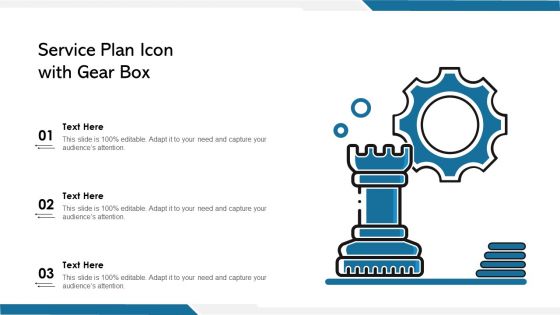 Service Plan Icon With Gear Box Ppt Icon Graphic Images PDF