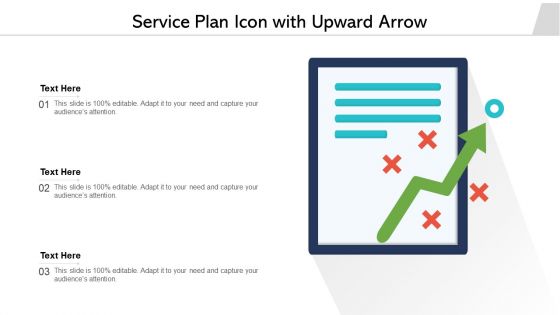 Service Plan Icon With Upward Arrow Ppt Slides Format Ideas PDF