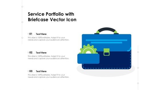 Service Portfolio With Briefcase Vector Icon Ppt PowerPoint Presentation Layouts Rules PDF