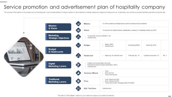 Service Promotion And Advertisement Plan Of Hospitality Company Download PDF