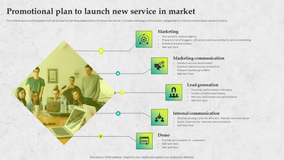 Service Promotion Plan Promotional Plan To Launch New Service In Market Clipart PDF