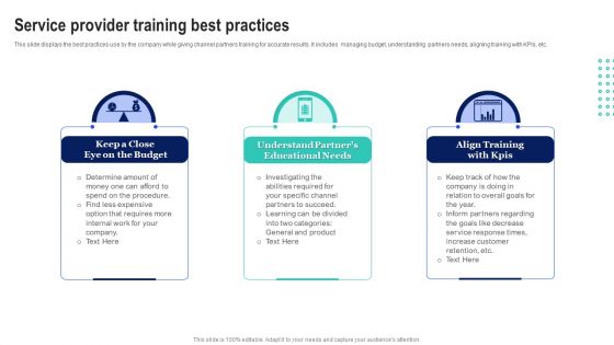 Service Provider Training Best Practices Introduction PDF