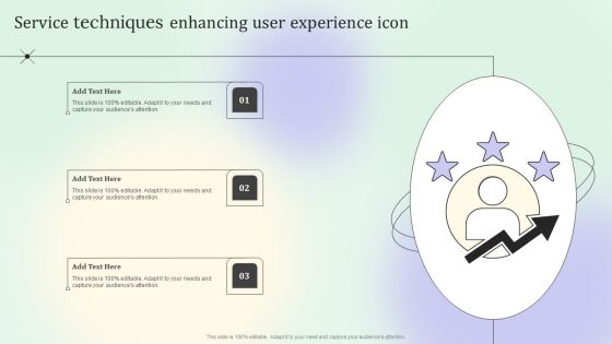 Service Techniques Enhancing User Experience Icon Graphics PDF