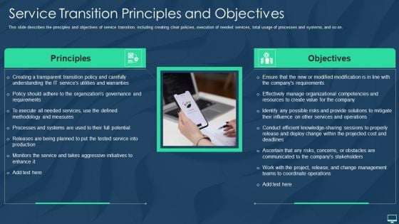 Service Transition Principles And Objectives Ppt Professional Model PDF Service Transition Principles And Objectives Ppt Professional Model PDF