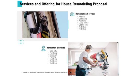 Services And Offering For House Remodeling Proposal Ppt PowerPoint Presentation Layouts Background