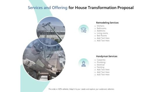 Services And Offering For House Transformation Proposal Ppt PowerPoint Presentation Styles Picture