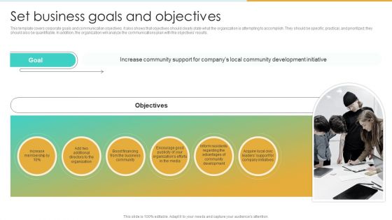 Set Business Goals And Objectives Enterprise Communication Tactics Graphics PDF