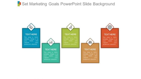 Set Marketing Goals Powerpoint Slide Background