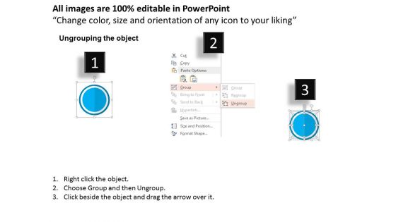 Set Of Circular Flyer With Icons PowerPoint Templates