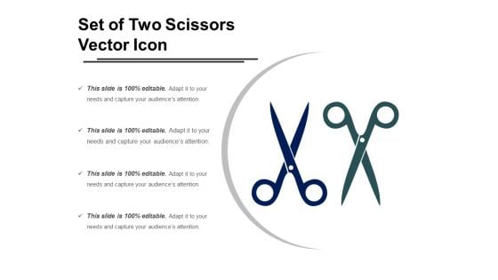 Set Of Two Scissors Vector Icon Ppt PowerPoint Presentation Ideas Summary PDF