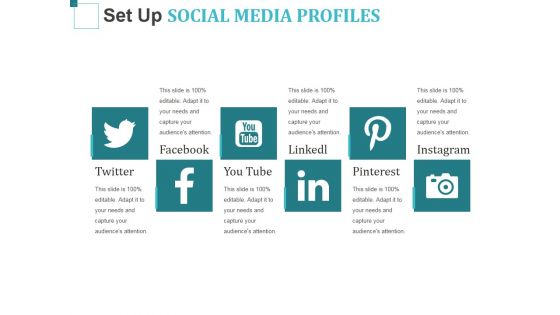 Set Up Social Media Profiles Ppt PowerPoint Presentation Visual Aids Portfolio