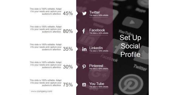 Set Up Social Profile Ppt PowerPoint Presentation Icon Designs