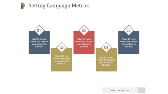 Setting Campaign Metrics Ppt PowerPoint Presentation Designs