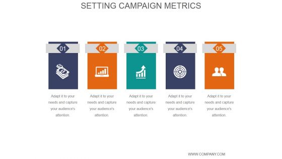 Setting Campaign Metrics Ppt PowerPoint Presentation Slide Download