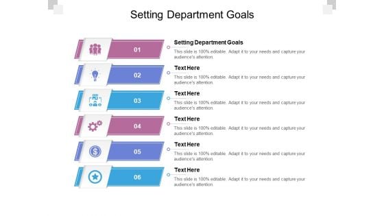 Setting Department Goals Ppt PowerPoint Presentation Gallery Slideshow Cpb