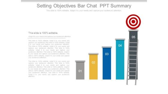 Setting Objectives Bar Chat Ppt Summary