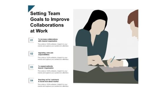 Setting Team Goals To Improve Collaborations At Work Ppt PowerPoint Presentation Portfolio Display