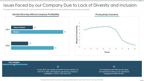 Setting Workplace Diversity And Inclusivity Objectives Issues Faced By Our Company Due To Lack Template PDF