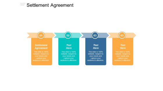 Settlement Agreement Ppt Powerpoint Presentation File Slide Cpb